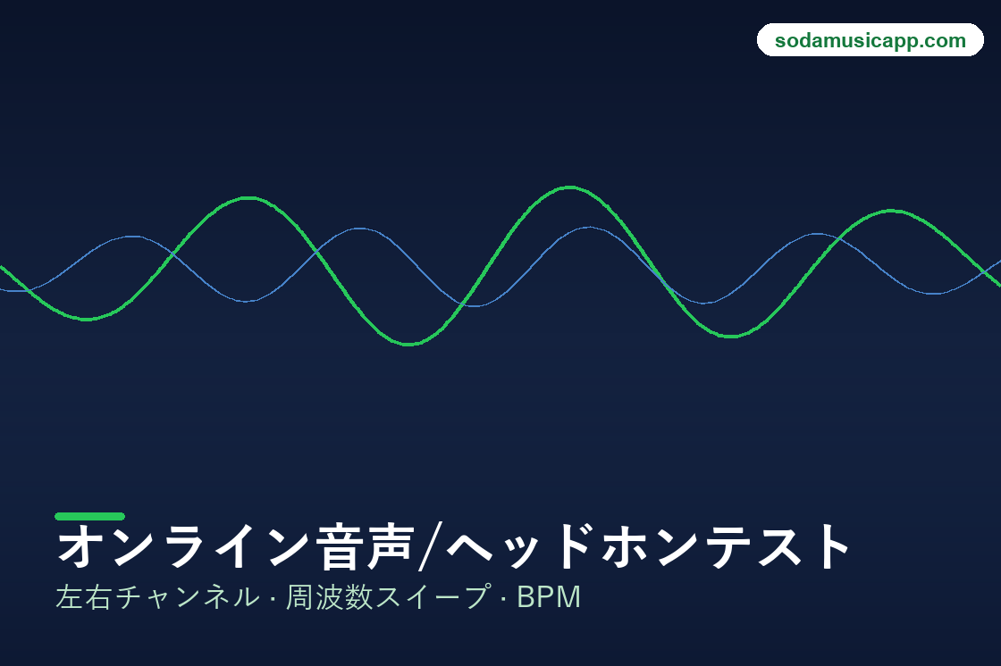 オンライン・ヘッドホン/音声テストツールの図