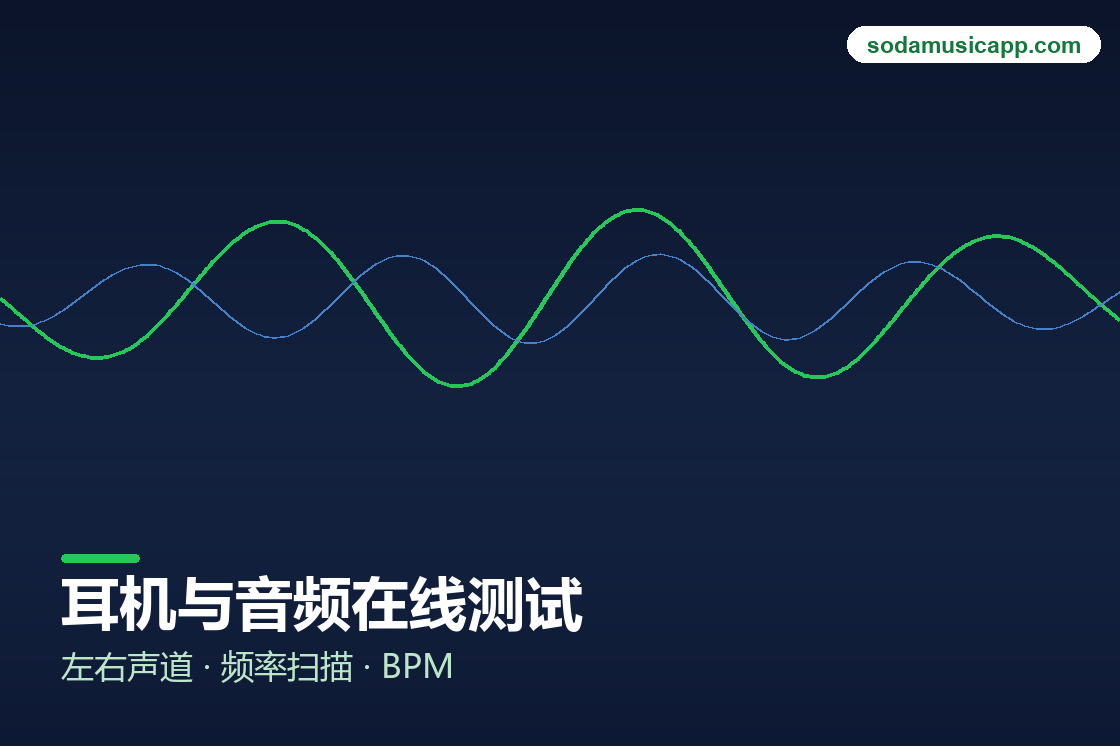 耳机与音频在线测试工具示意图
